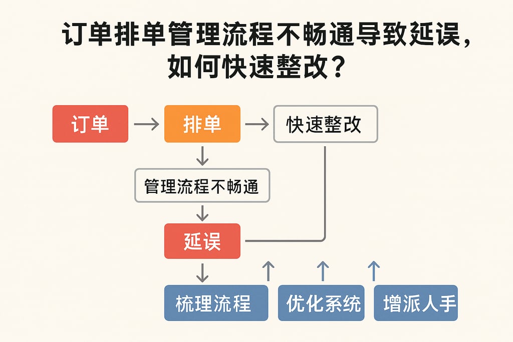 订单排单管理流程不畅通导致延误，如何快速整改？