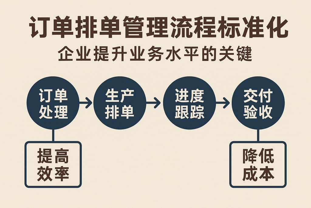 订单排单管理流程标准化，企业提升业务水平的关键
