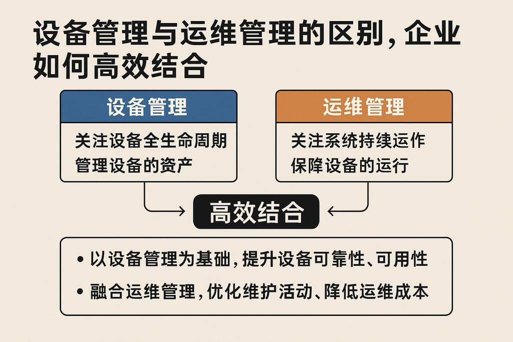 设备管理与运维管理的区别，企业如何高效结合