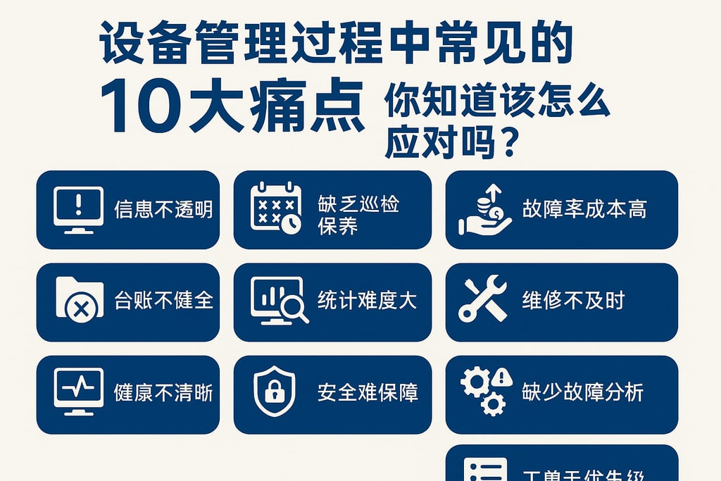 设备管理过程中常见的10大痛点，你知道该怎么应对吗？