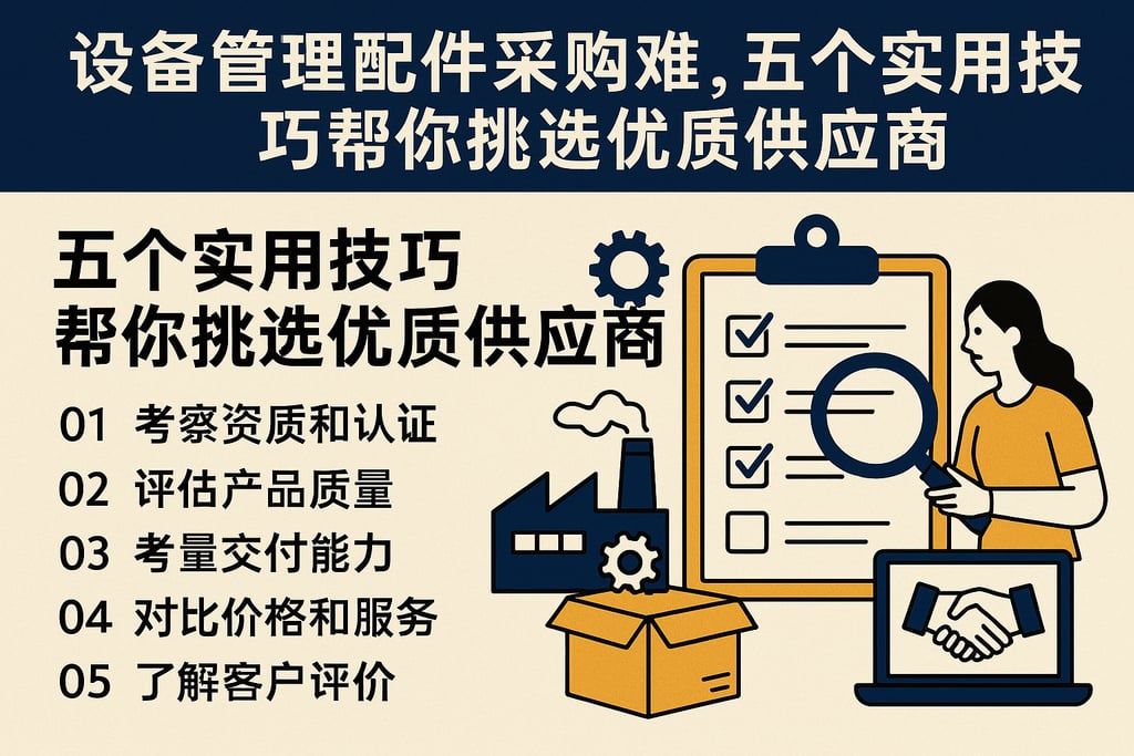 设备管理配件采购难，五个实用技巧帮你挑选优质供应商