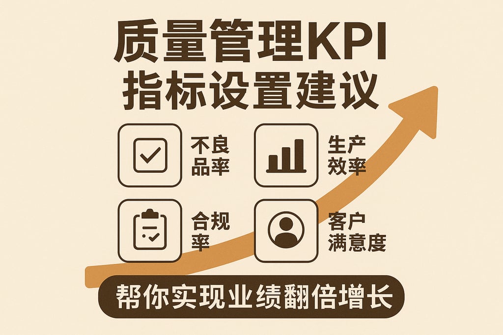 质量管理KPI指标设置建议，帮你实现业绩翻倍增长
