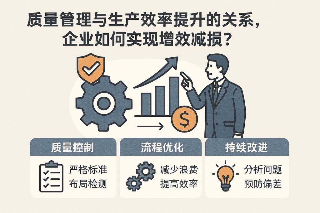质量管理与生产效率提升的关系，企业如何实现增效减损？