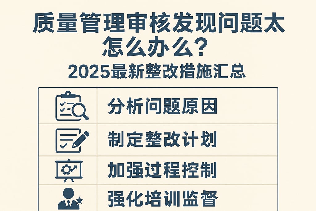 质量管理审核发现问题太多怎么办？2025最新整改措施汇总