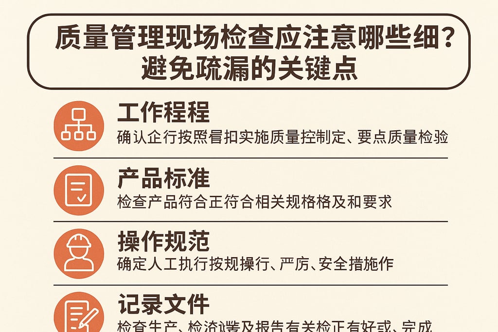 质量管理现场检查应注意哪些细节？避免疏漏的关键点