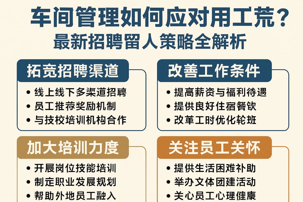 车间管理如何应对用工荒？最新招聘留人策略全解析