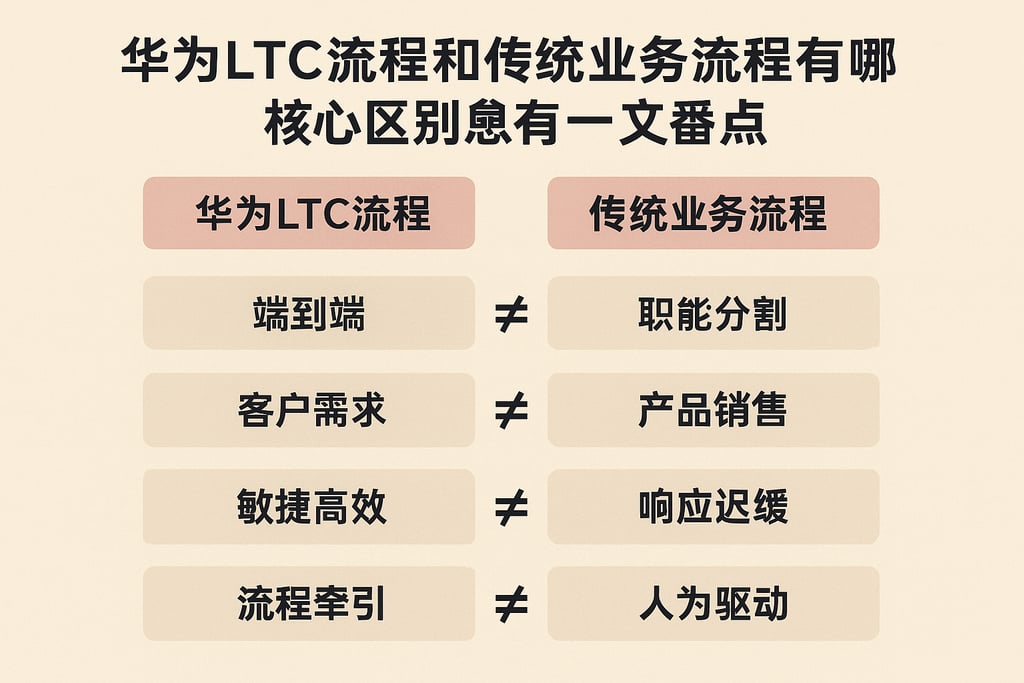 华为ltc流程和传统业务流程有哪些核心区别？一文盘点重点 | 零代码企业数字化知识站