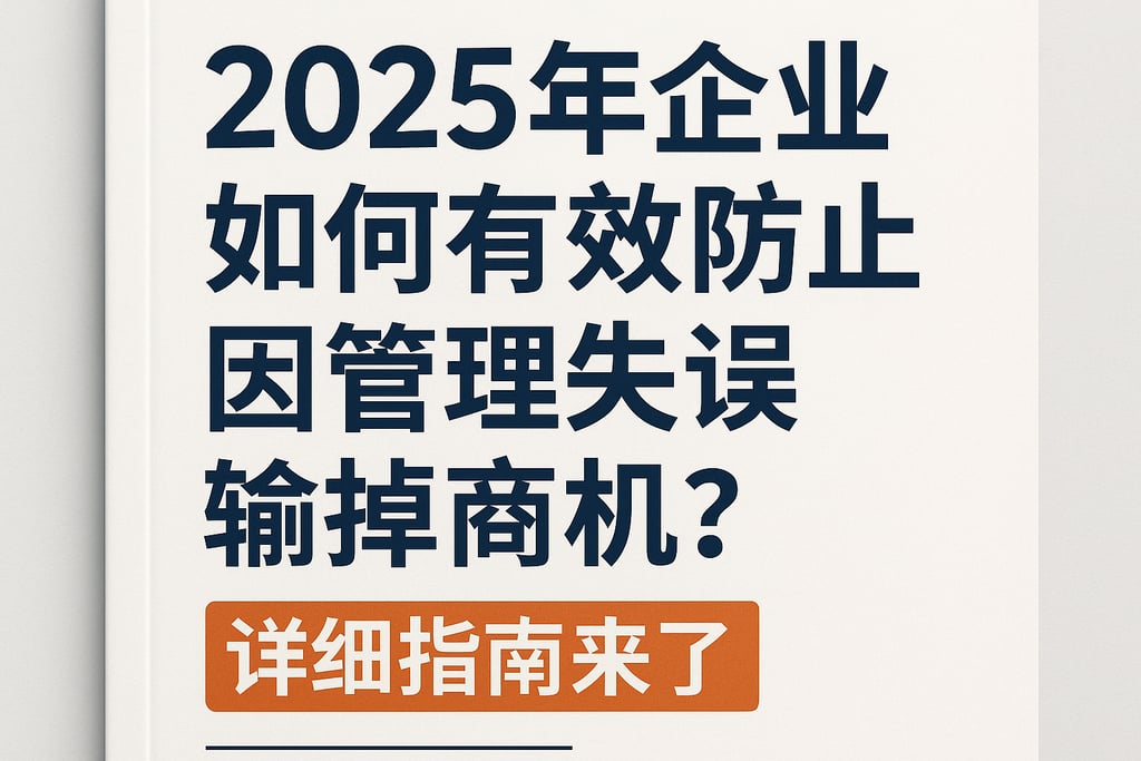 2025年企业如何有效防止因管理失误输掉商机？详细指南来了！