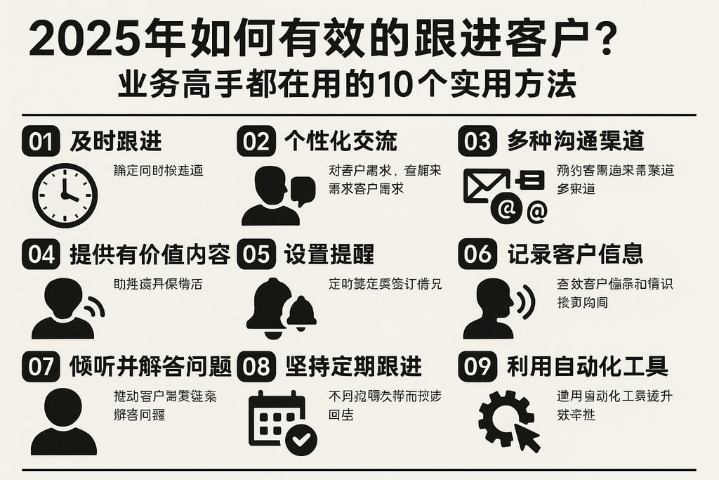 2025年如何有效的跟进客户？业务高手都在用的10个实用方法