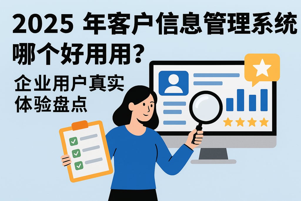 2025年客户信息管理系统哪个好用？企业用户真实体验盘点