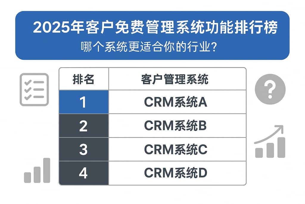 2025年客户免费管理系统功能排行榜，哪个系统更适合你的行业？