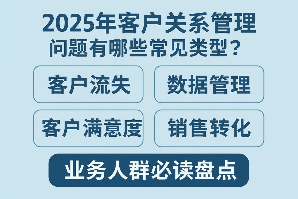 2025年客户关系管理问题有哪些常见类型？业务人群必读盘点
