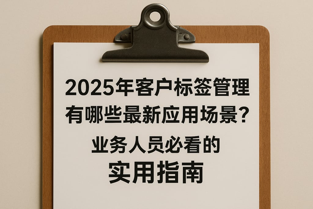 2025年客户标签管理有哪些最新应用场景？业务人员必看的实用指南