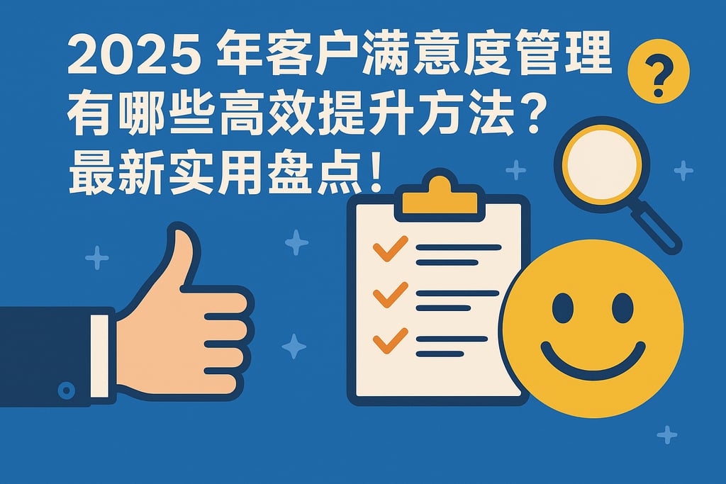 2025年客户满意度管理有哪些高效提升方法？最新实用盘点！