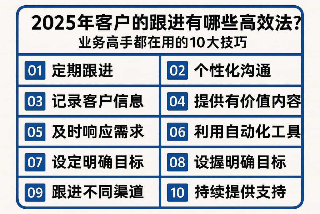 2025年客户的跟进有哪些高效方法？业务高手都在用的10大技巧