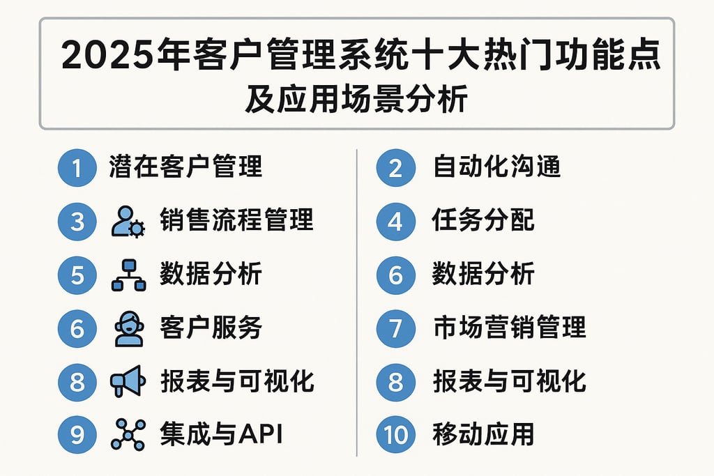 2025年客户管理系统十大热门功能盘点及应用场景分析