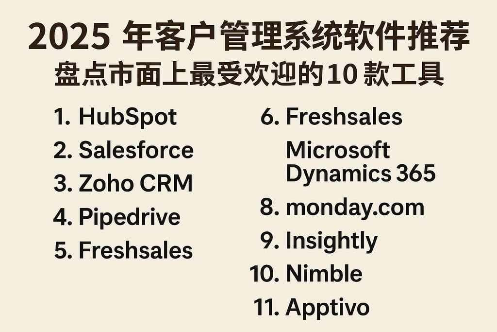 2025年客户管理系统软件推荐，盘点市面上最受欢迎的10款工具