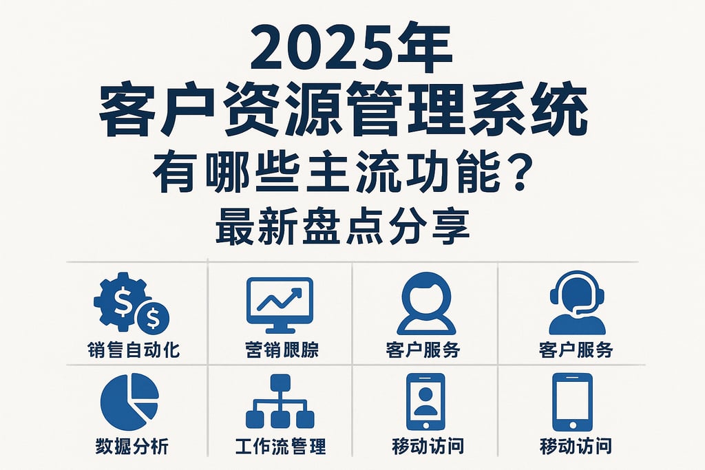 2025年客户资源管理系统有哪些主流功能？最新盘点分享