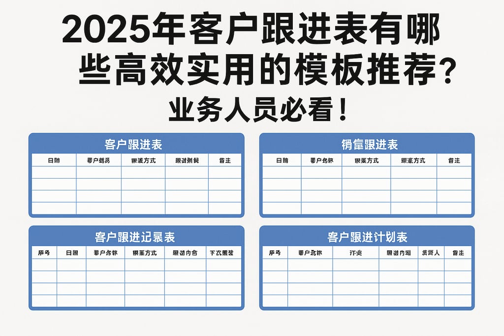 2025年客户跟进表有哪些高效实用的模板推荐？业务人员必看！
