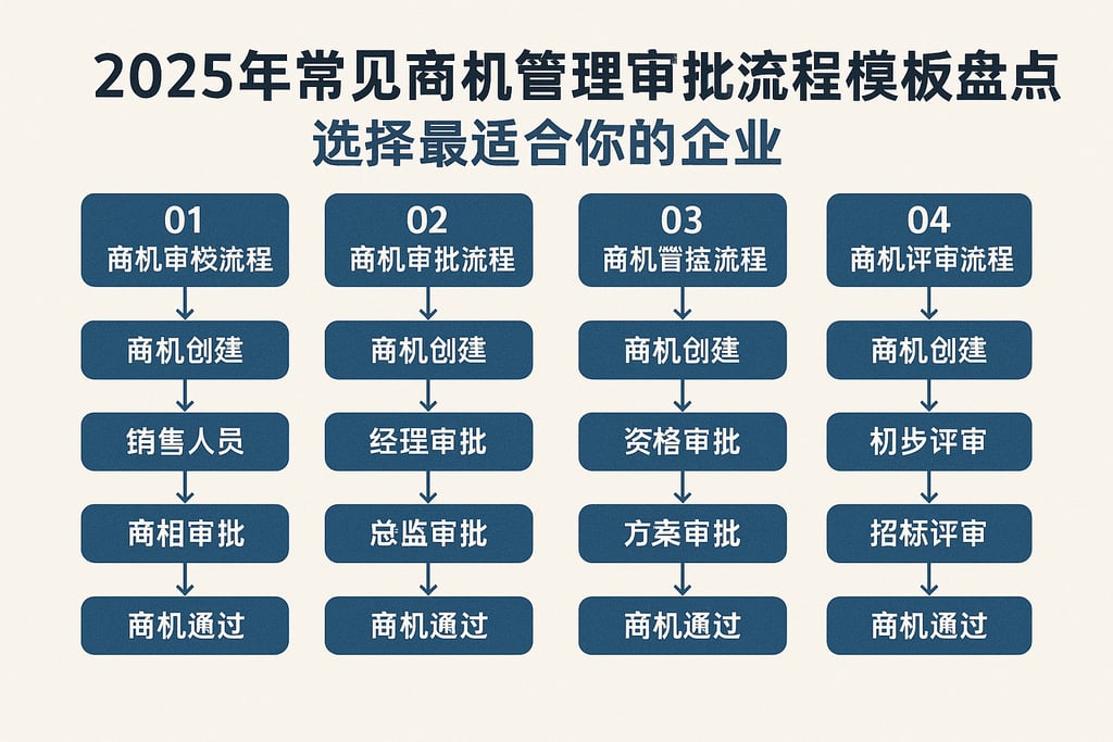 2025年常见商机管理审批流程模板盘点，选择最适合你的企业