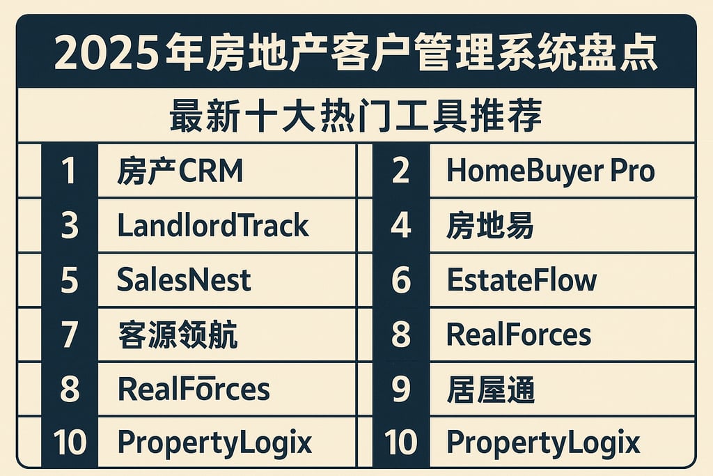 2025年房地产客户管理系统盘点：最新十大热门工具推荐