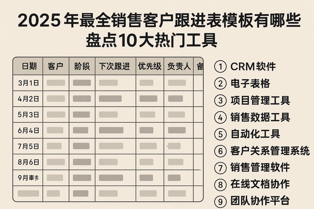 2025年最全销售客户跟进表模板有哪些？盘点10大热门工具