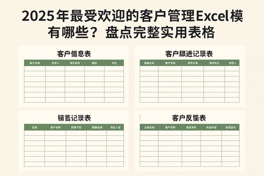 2025年最受欢迎的客户管理excel模板有哪些？盘点完整实用表格
