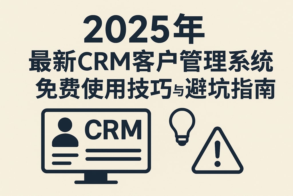 2025年最新CRM客户管理系统免费使用技巧与避坑指南