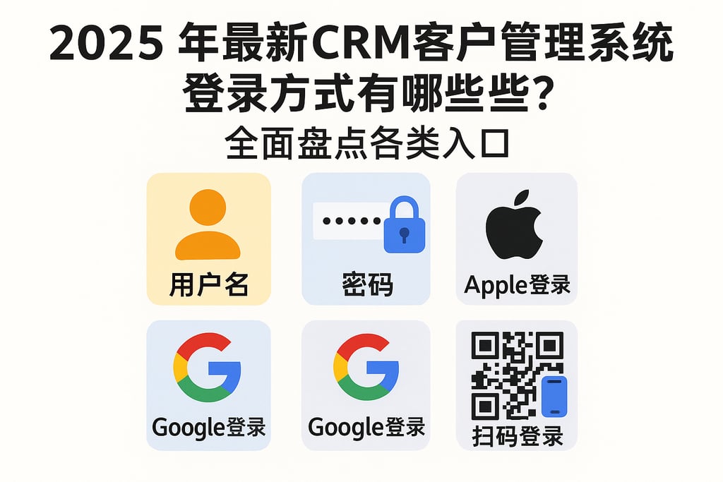 2025年最新CRM客户管理系统登录方式有哪些？全面盘点各类入口