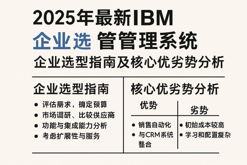 2025年最新IBM商机管理系统盘点，企业选型指南及核心优劣势分析