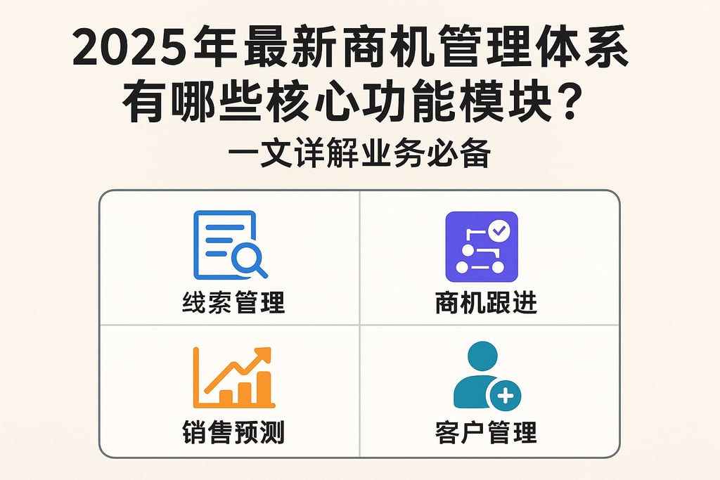 2025年最新商机管理体系有哪些核心功能模块？一文详解业务必备