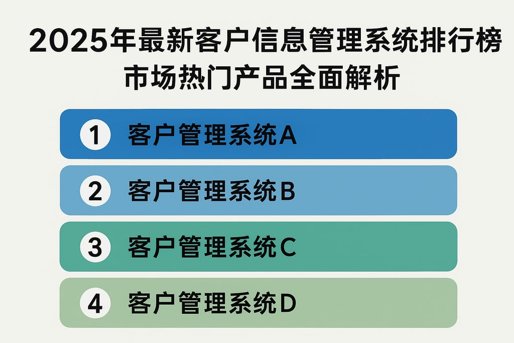 2025年最新客户信息管理系统排行榜，市场热门产品全面解析