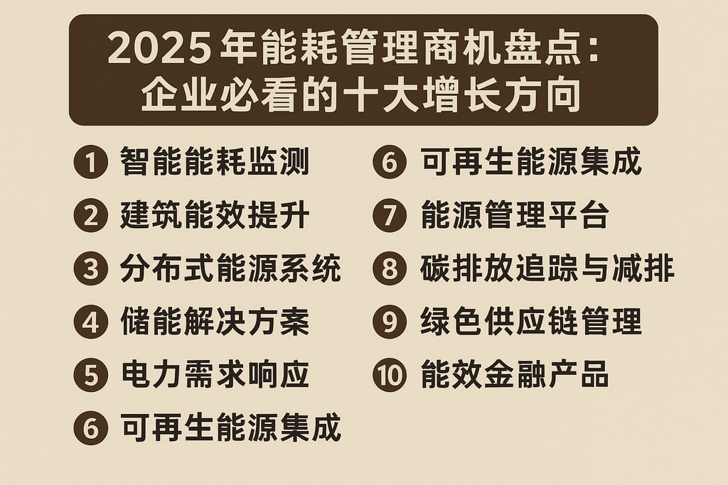 2025年能耗管理商机盘点：企业必看的十大增长方向