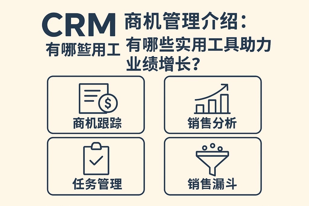 CRM商机管理介绍：有哪些实用工具助力业绩增长？