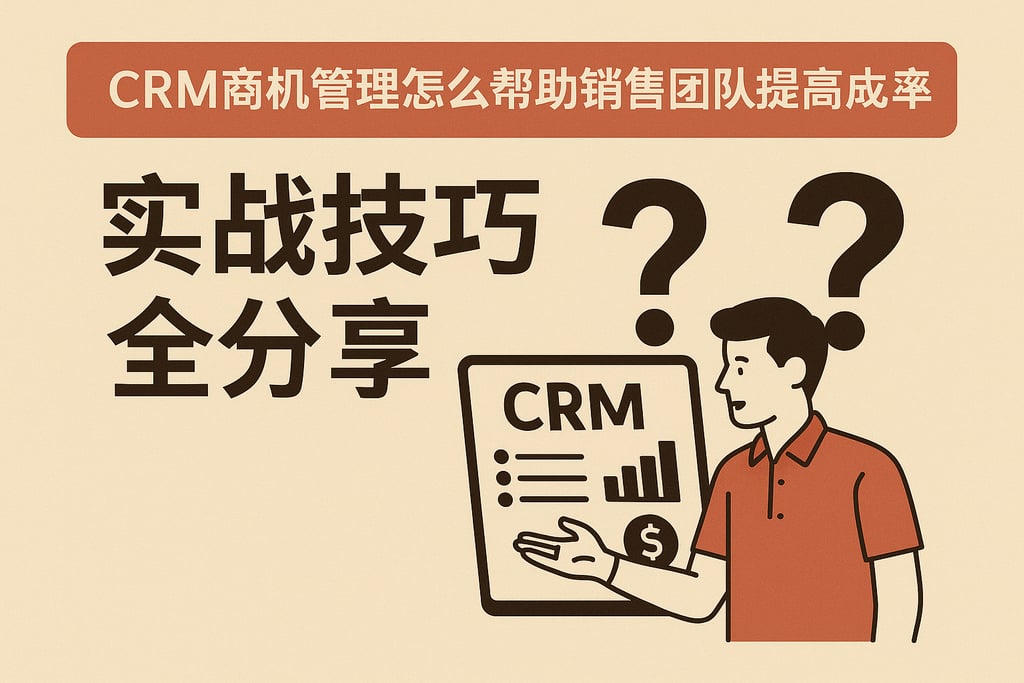 CRM商机管理怎么帮助销售团队提高成交率？实战技巧全分享