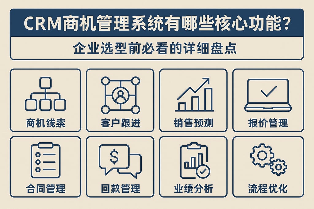 CRM商机管理系统有哪些核心功能？企业选型前必看的详细盘点