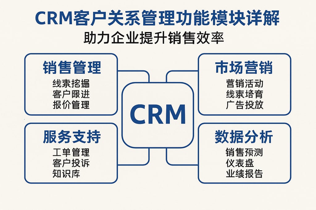 CRM客户关系管理功能模块详解，助力企业提升销售效率