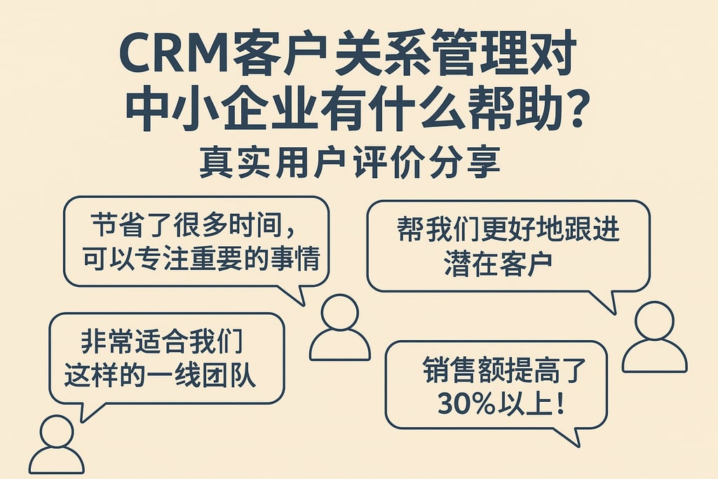 CRM客户关系管理对中小企业有什么帮助？真实用户评价分享