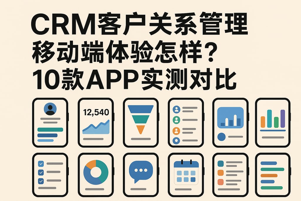 CRM客户关系管理移动端体验怎样？10款APP实测对比