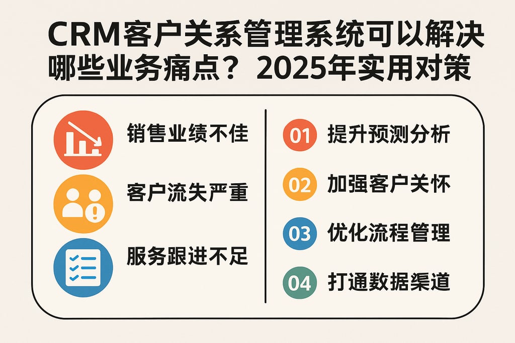 CRM客户关系管理系统可以解决哪些业务痛点？2025年实用对策
