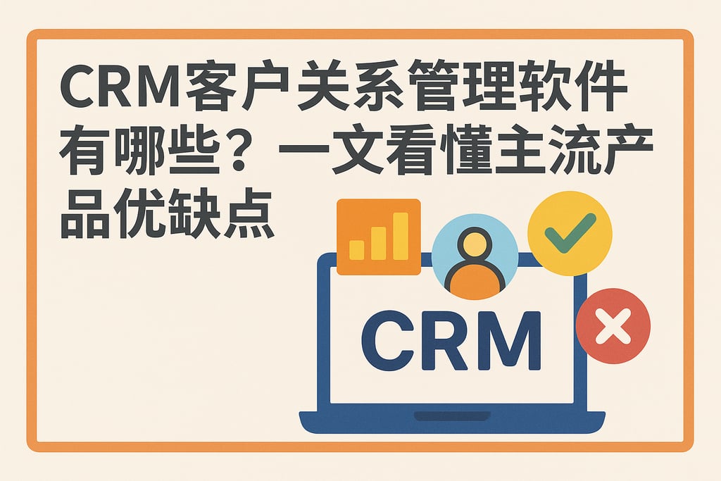 CRM客户关系管理软件有哪些？一文看懂主流产品优缺点
