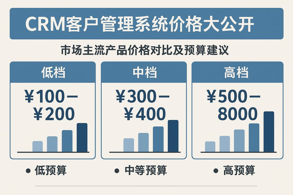 CRM客户管理系统价格大公开，市场主流产品价格对比及预算建议