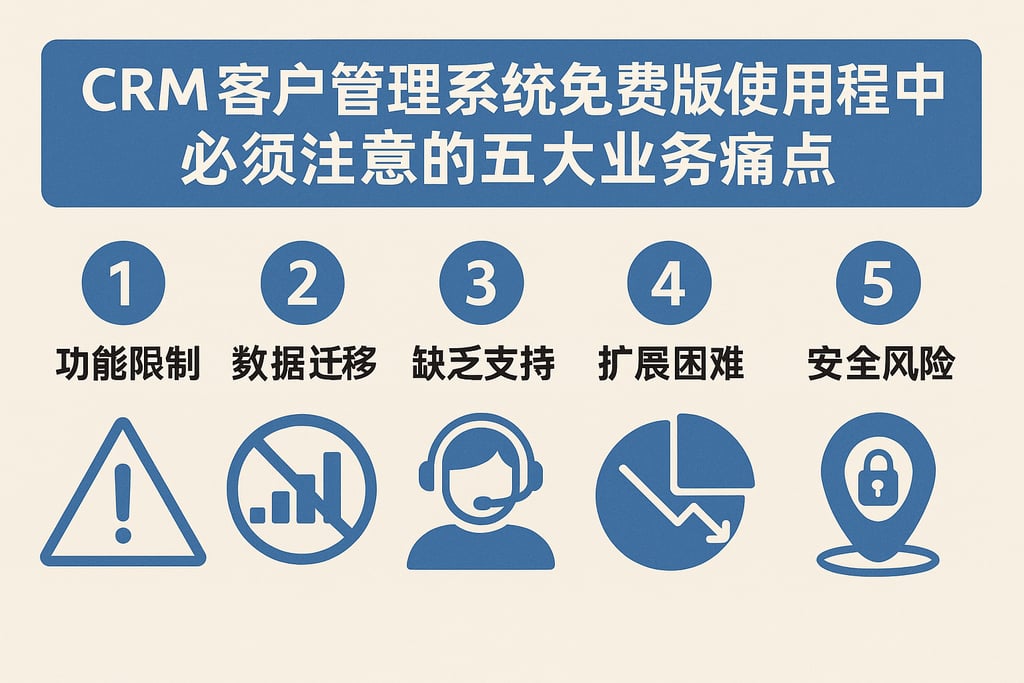 CRM客户管理系统免费版使用过程中必须注意的五大业务痛点