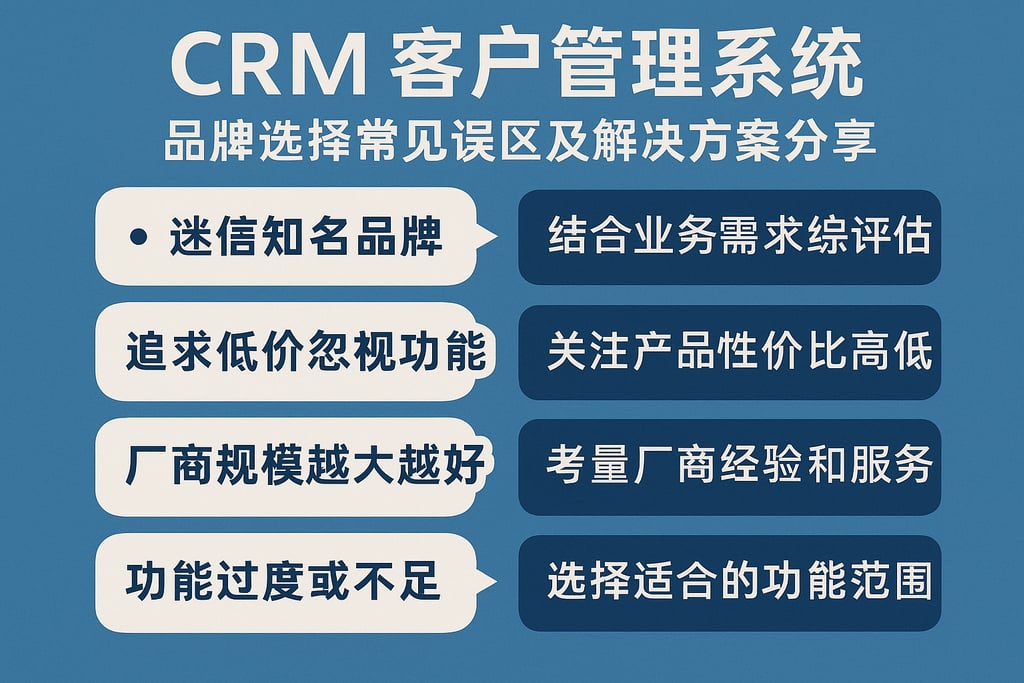 CRM客户管理系统品牌选择常见误区及解决方案分享