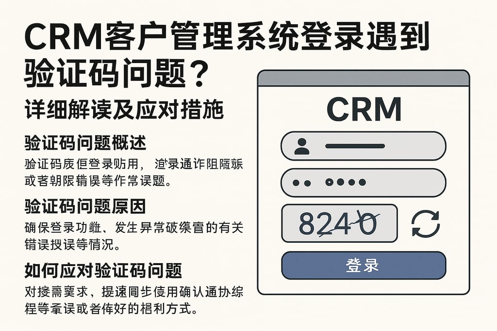 CRM客户管理系统登录遇到验证码问题？详细解读及应对措施