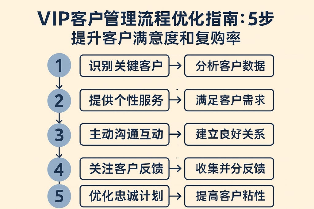 VIP客户管理流程优化指南：5步提升客户满意度和复购率