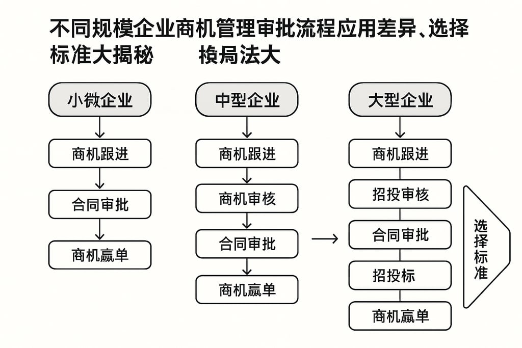 不同规模企业商机管理审批流程应用差异，选择标准大揭秘