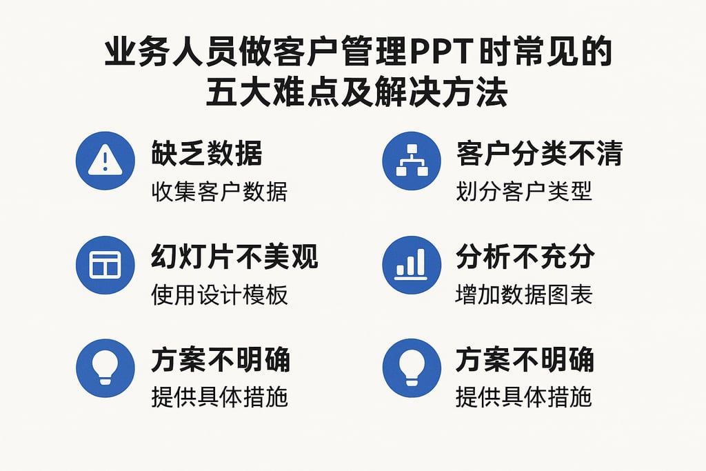 业务人员做客户管理PPT时常见的五大难点及解决方法