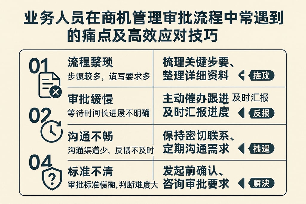 业务人员在商机管理审批流程中常遇到的痛点及高效应对技巧