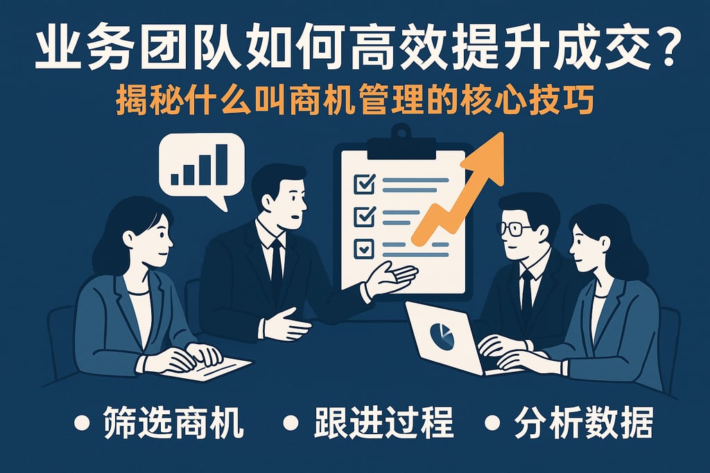 业务团队如何高效提升成交率？揭秘什么叫商机管理的核心技巧